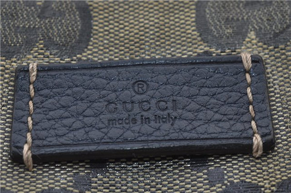 Authentic GUCCI GG Crystal Shoulder Cross Body Bag PVC Leather 278301 Navy 8836E