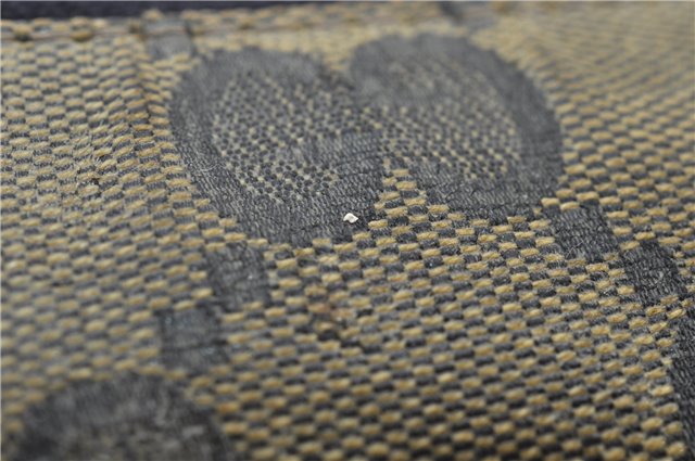 Authentic GUCCI GG Crystal Shoulder Cross Body Bag PVC Leather 278301 Navy 8836E