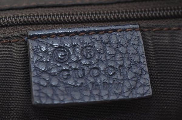 Authentic GUCCI GG Crystal Shoulder Cross Body Bag PVC Leather 278301 Navy 8836E