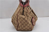 Authentic GUCCI Sukey Shoulder Tote Bag GG Canvas Leather 211944 Brown 8837F