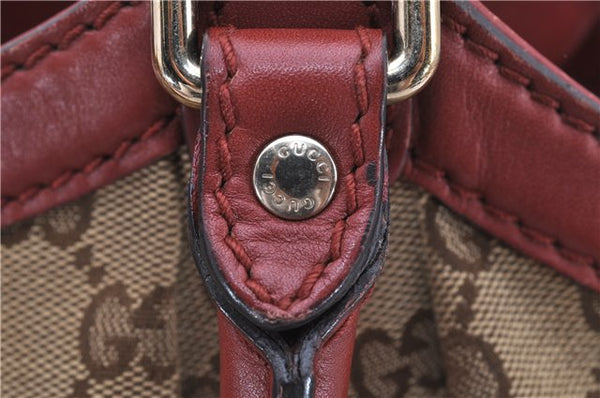 Authentic GUCCI Sukey Shoulder Tote Bag GG Canvas Leather 211944 Brown 8837F
