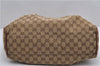 Authentic GUCCI Sukey Shoulder Tote Bag GG Canvas Leather 211944 Brown 8837F