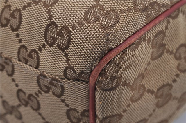 Authentic GUCCI Sukey Shoulder Tote Bag GG Canvas Leather 211944 Brown 8837F