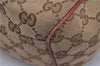 Authentic GUCCI Sukey Shoulder Tote Bag GG Canvas Leather 211944 Brown 8837F