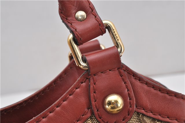 Authentic GUCCI Sukey Shoulder Tote Bag GG Canvas Leather 211944 Brown 8837F