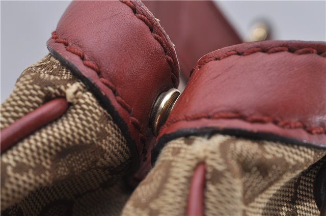 Authentic GUCCI Sukey Shoulder Tote Bag GG Canvas Leather 211944 Brown 8837F