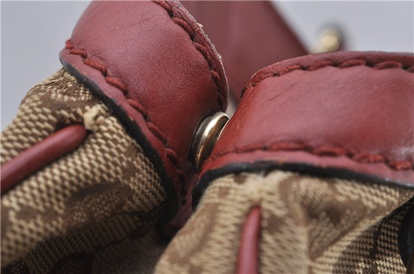 Authentic GUCCI Sukey Shoulder Tote Bag GG Canvas Leather 211944 Brown 8837F