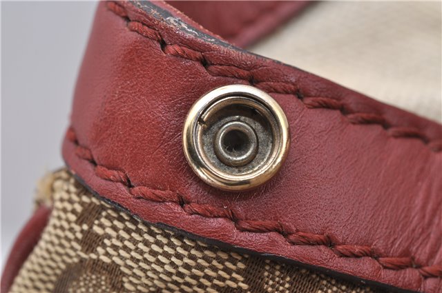 Authentic GUCCI Sukey Shoulder Tote Bag GG Canvas Leather 211944 Brown 8837F