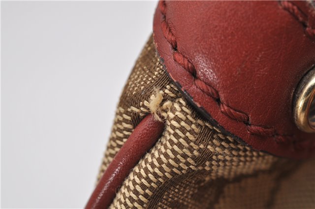 Authentic GUCCI Sukey Shoulder Tote Bag GG Canvas Leather 211944 Brown 8837F