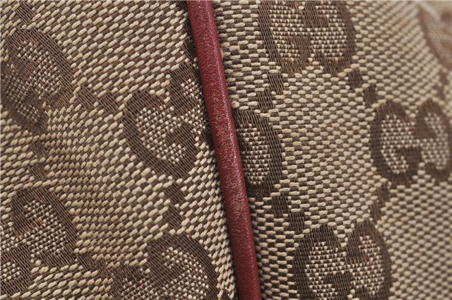 Authentic GUCCI Sukey Shoulder Tote Bag GG Canvas Leather 211944 Brown 8837F