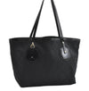 Authentic GUCCI Shoulder Tote Bag GG Canvas Enamel 211976 Black 8841F