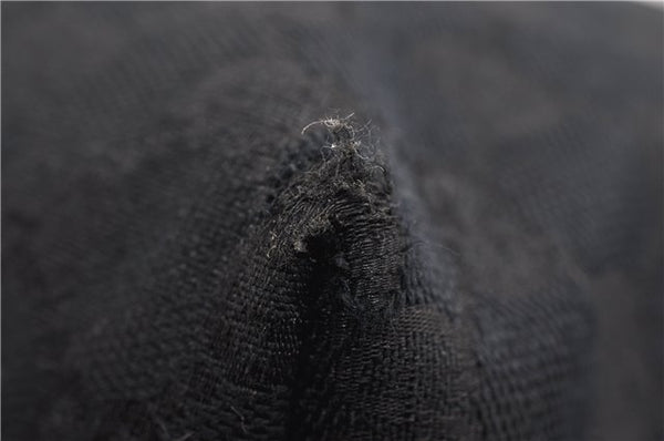 Authentic GUCCI Shoulder Tote Bag GG Canvas Enamel 211976 Black 8841F