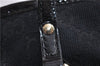 Authentic GUCCI Shoulder Tote Bag GG Canvas Enamel 211976 Black 8841F