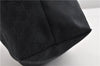 Authentic GUCCI Shoulder Tote Bag GG Canvas Enamel 211976 Black 8841F
