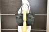 Authentic GUCCI Shoulder Tote Bag GG Canvas Enamel 211976 Black 8841F