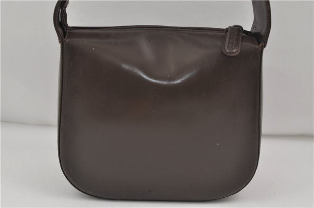 Authentic GUCCI Interlocking G Shoulder Bag Purse Leather Brown 8843D