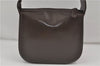 Authentic GUCCI Interlocking G Shoulder Bag Purse Leather Brown 8843D