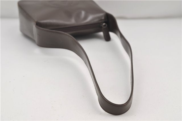 Authentic GUCCI Interlocking G Shoulder Bag Purse Leather Brown 8843D