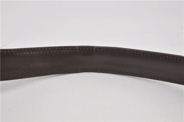 Authentic GUCCI Interlocking G Shoulder Bag Purse Leather Brown 8843D