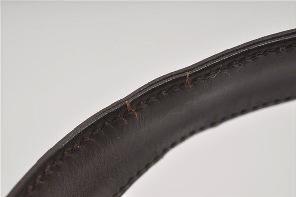 Authentic GUCCI Interlocking G Shoulder Bag Purse Leather Brown 8843D