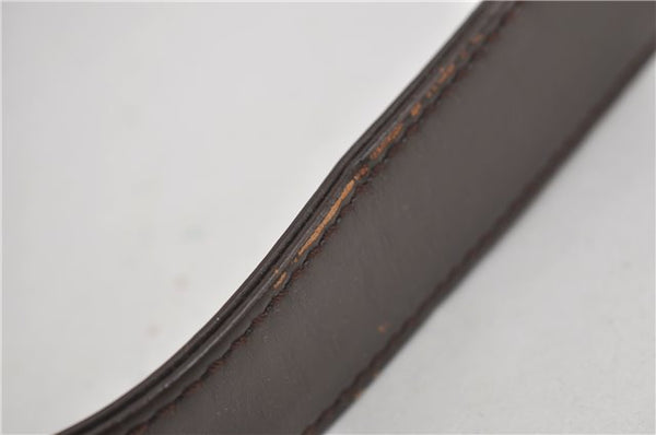 Authentic GUCCI Interlocking G Shoulder Bag Purse Leather Brown 8843D