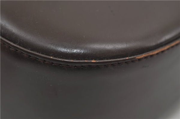 Authentic GUCCI Interlocking G Shoulder Bag Purse Leather Brown 8843D