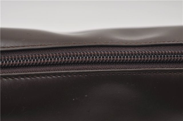 Authentic GUCCI Interlocking G Shoulder Bag Purse Leather Brown 8843D