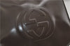 Authentic GUCCI Interlocking G Shoulder Bag Purse Leather Brown 8843D
