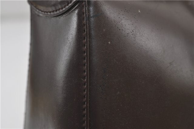 Authentic GUCCI Interlocking G Shoulder Bag Purse Leather Brown 8843D