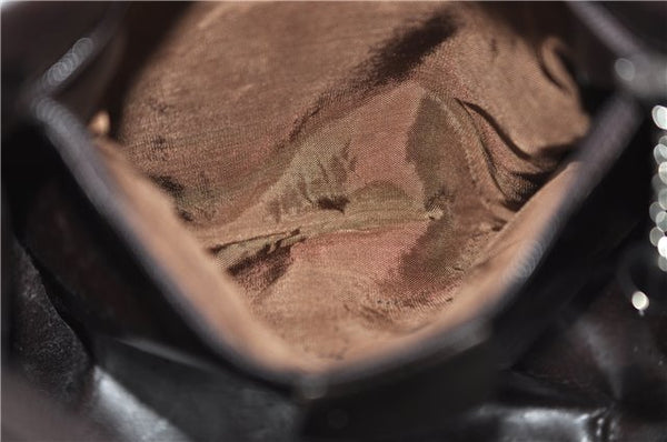 Authentic GUCCI Interlocking G Shoulder Bag Purse Leather Brown 8843D