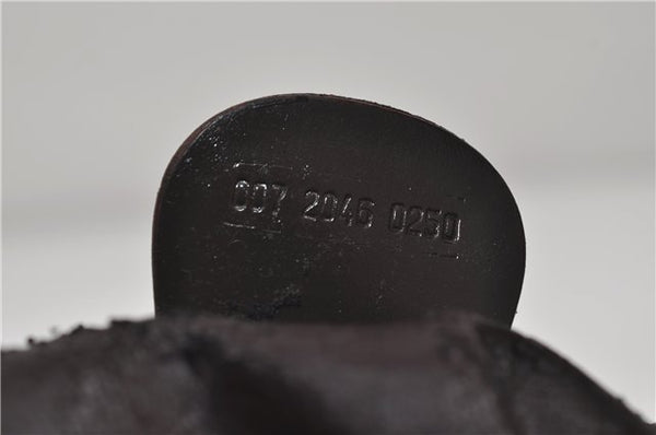 Authentic GUCCI Interlocking G Shoulder Bag Purse Leather Brown 8843D