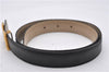 Authentic HERMES Mini Constance Leather Belt Size 70cm 27.6" Black Beige 8843E