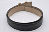 Authentic HERMES Mini Constance Leather Belt Size 70cm 27.6" Black Beige 8843E