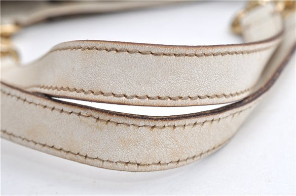 Authentic GUCCI Positano Scarf Tote Bag GG Canvas Leather 153033 Brown 8844F