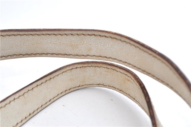 Authentic GUCCI Positano Scarf Tote Bag GG Canvas Leather 153033 Brown 8844F