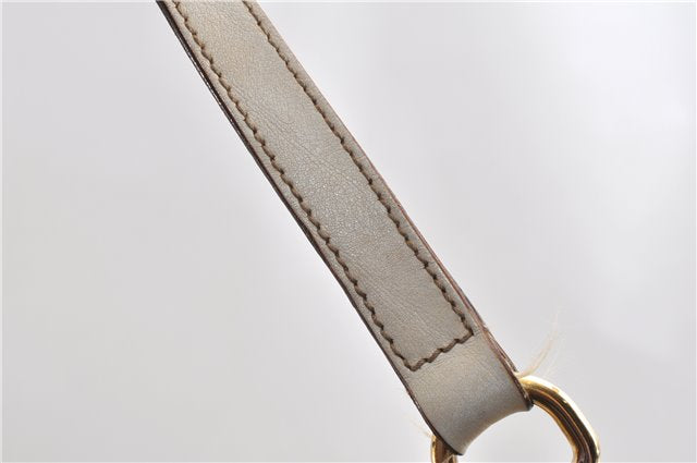 Authentic GUCCI Positano Scarf Tote Bag GG Canvas Leather 153033 Brown 8844F