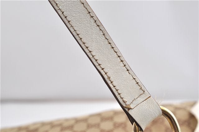 Authentic GUCCI Positano Scarf Tote Bag GG Canvas Leather 153033 Brown 8844F