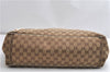Authentic GUCCI Positano Scarf Tote Bag GG Canvas Leather 153033 Brown 8844F