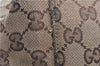 Authentic GUCCI Positano Scarf Tote Bag GG Canvas Leather 153033 Brown 8844F