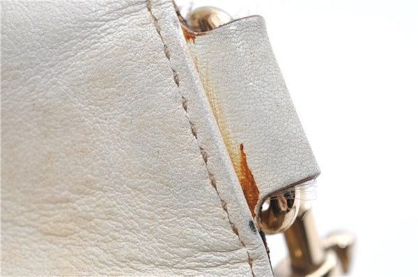 Authentic GUCCI Positano Scarf Tote Bag GG Canvas Leather 153033 Brown 8844F