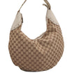 Authentic GUCCI Vintage Shoulder Hand Bag GG Canvas Leather 145767 Brown 8845F