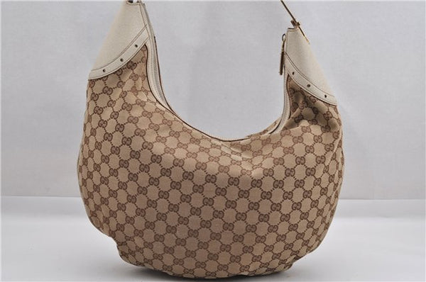 Authentic GUCCI Vintage Shoulder Hand Bag GG Canvas Leather 145767 Brown 8845F