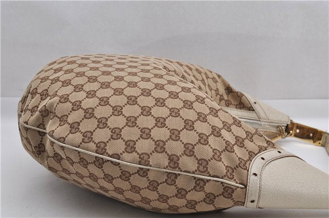 Authentic GUCCI Vintage Shoulder Hand Bag GG Canvas Leather 145767 Brown 8845F