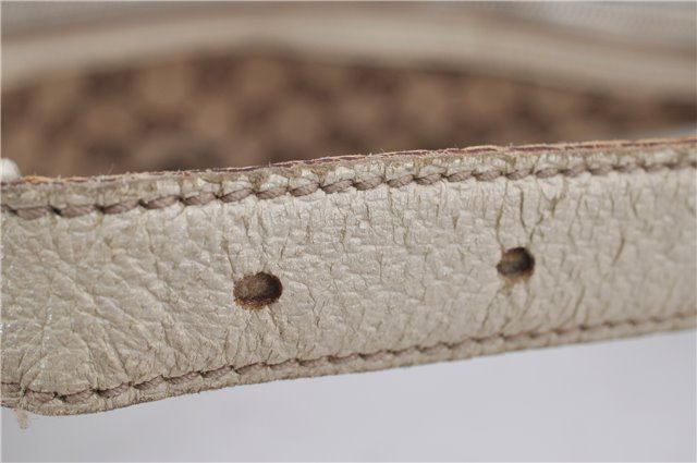 Authentic GUCCI Vintage Shoulder Hand Bag GG Canvas Leather 145767 Brown 8845F