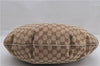 Authentic GUCCI Vintage Shoulder Hand Bag GG Canvas Leather 145767 Brown 8845F