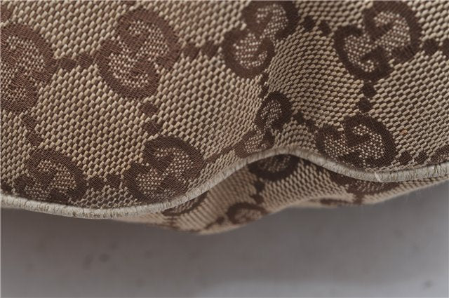 Authentic GUCCI Vintage Shoulder Hand Bag GG Canvas Leather 145767 Brown 8845F