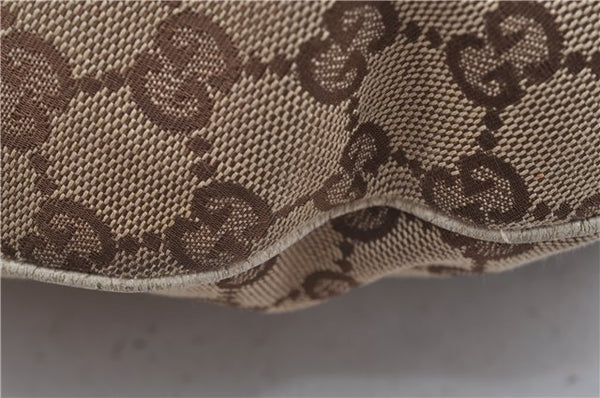 Authentic GUCCI Vintage Shoulder Hand Bag GG Canvas Leather 145767 Brown 8845F