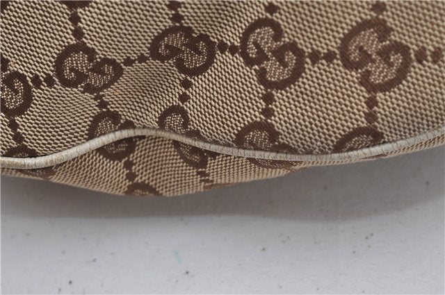Authentic GUCCI Vintage Shoulder Hand Bag GG Canvas Leather 145767 Brown 8845F
