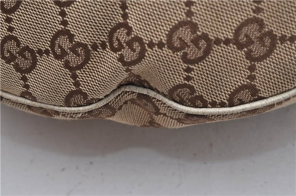 Authentic GUCCI Vintage Shoulder Hand Bag GG Canvas Leather 145767 Brown 8845F