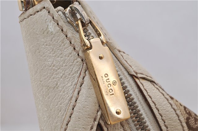 Authentic GUCCI Vintage Shoulder Hand Bag GG Canvas Leather 145767 Brown 8845F